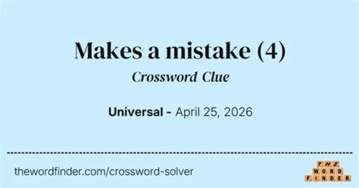 Mistake fixer Crossword Clue