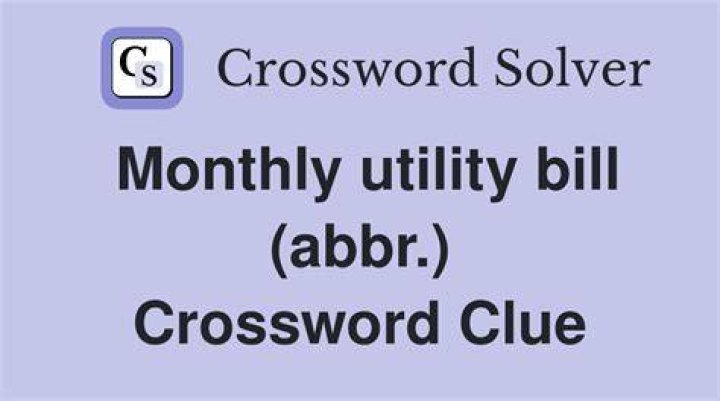 Monthly utility statement Crossword Clue