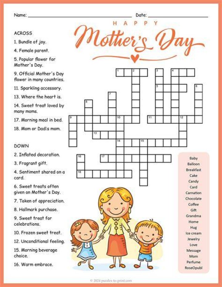 Mother’s Day delivery Crossword Clue