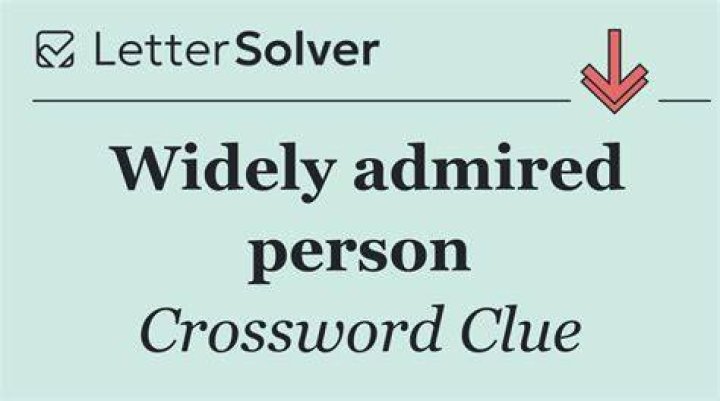 Much-admired person Crossword Clue