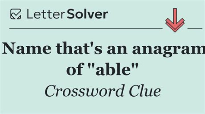 Name that’s an anagram of THE BAR Crossword Clue