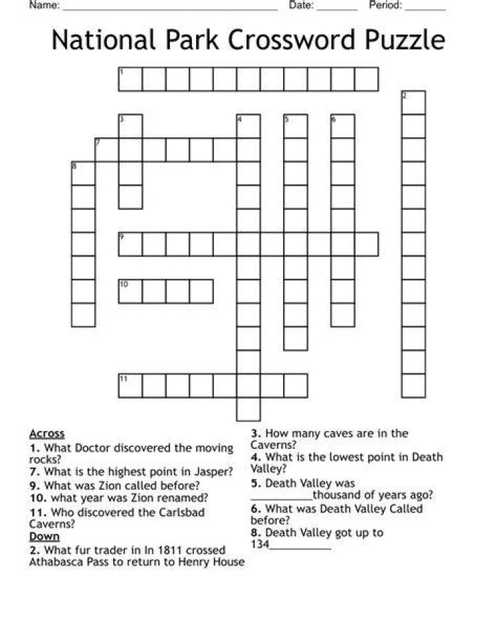 National park west of Calgary Crossword Clue