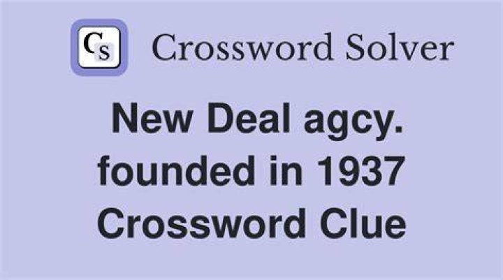 New Deal agcy. Crossword Clue