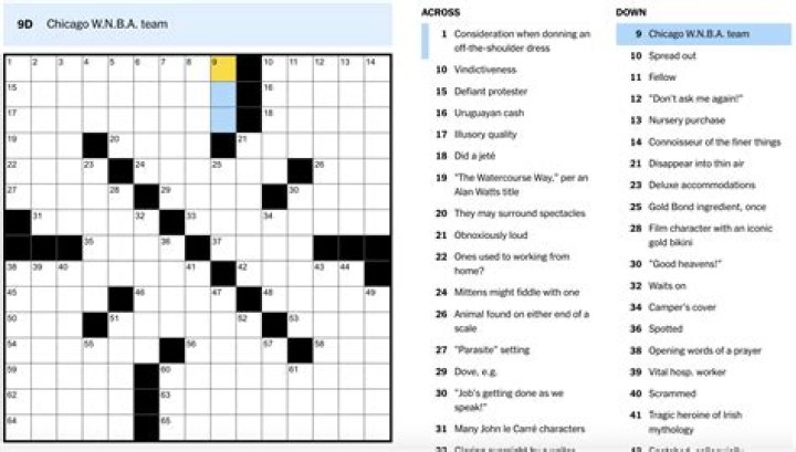 NYT Crossword Answers 08/29/20
