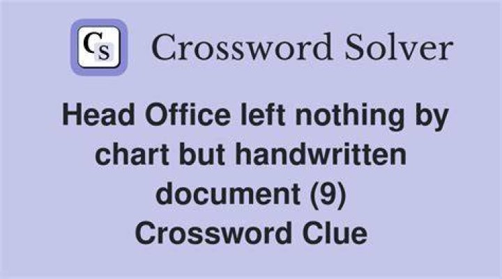 Office head Crossword Clue