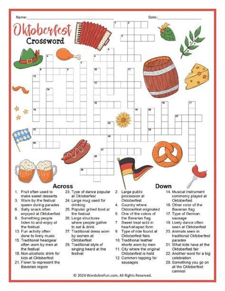Oktoberfest vessels Crossword Clue
