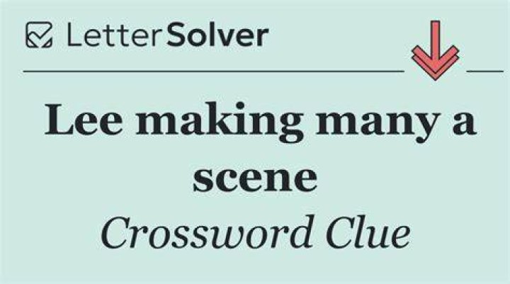 One making a scene Crossword Clue