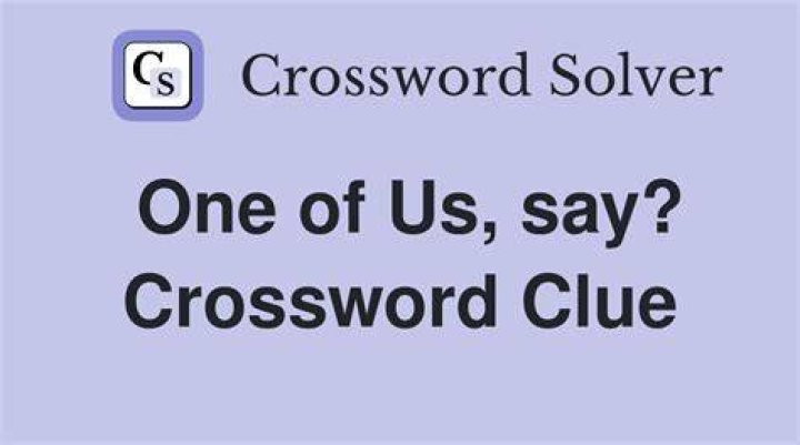 One of a couple, say Crossword Clue
