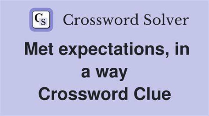 One way to manage expectations Crossword Clue