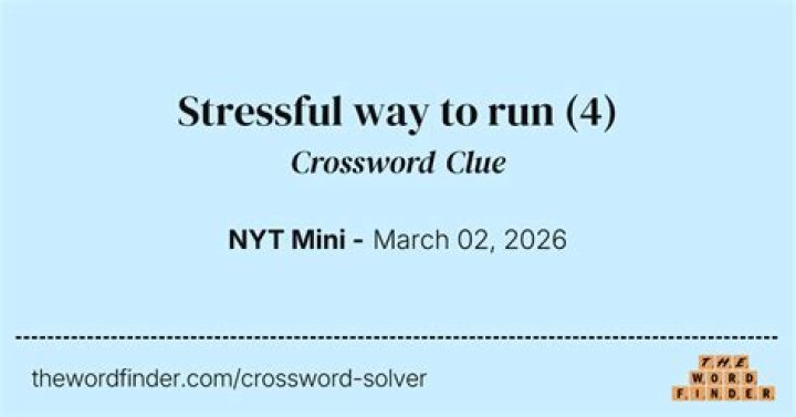 One way to run Crossword Clue