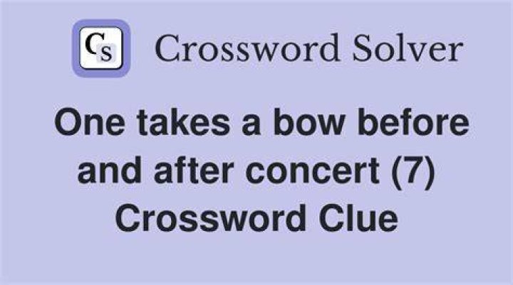 One who takes a bow before success rather than after? Crossword Clue
