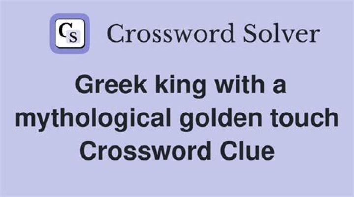 One with a golden touch Crossword Clue