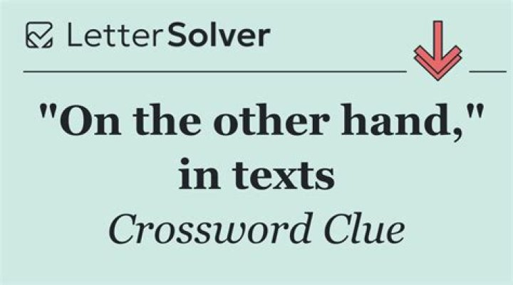 Other hand Crossword Clue