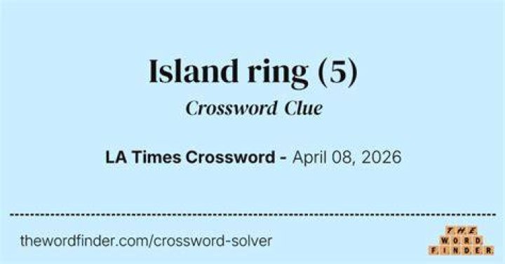 Pacific island ring Crossword Clue