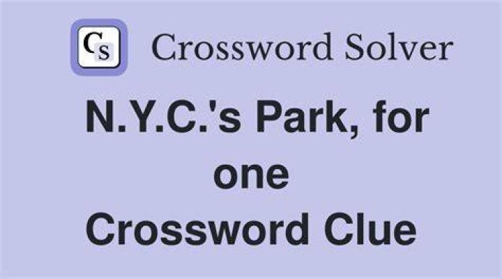 Park in N.Y.C.: Abbr. Crossword Clue