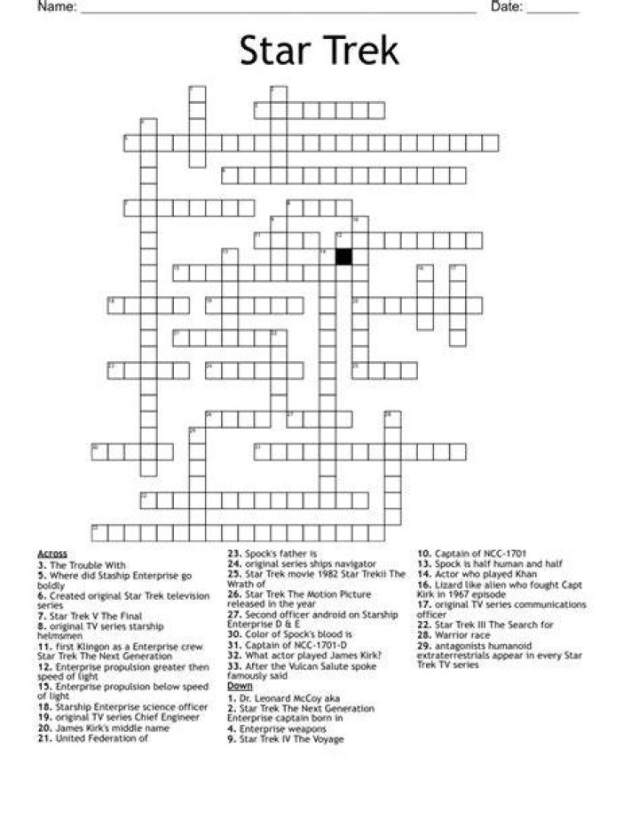 Part of a militaristic “Star Trek” race Crossword Clue