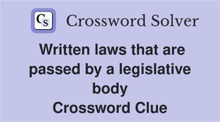 Passing, as laws Crossword Clue