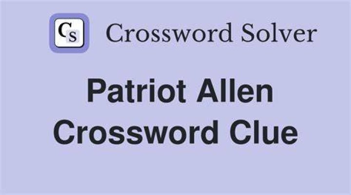 Patriot Allen Crossword Clue