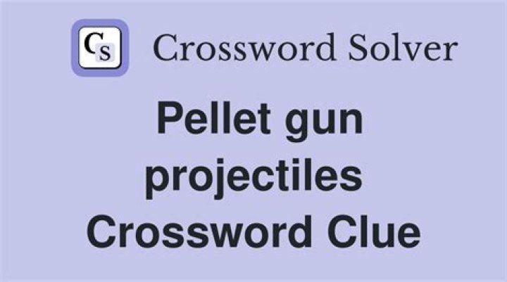 Pellet shooter Crossword Clue