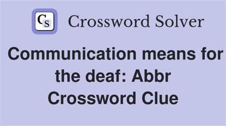 Personal identifier in the Deaf community Crossword Clue