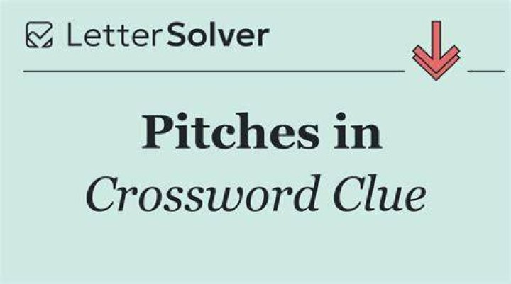 Pitches in Crossword Clue
