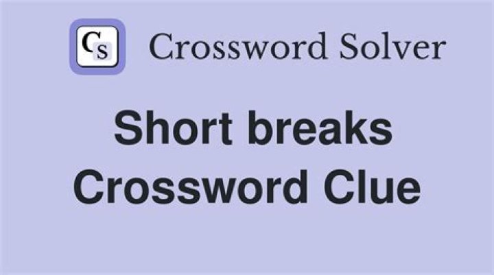 Places to take breaks, for short? Crossword Clue