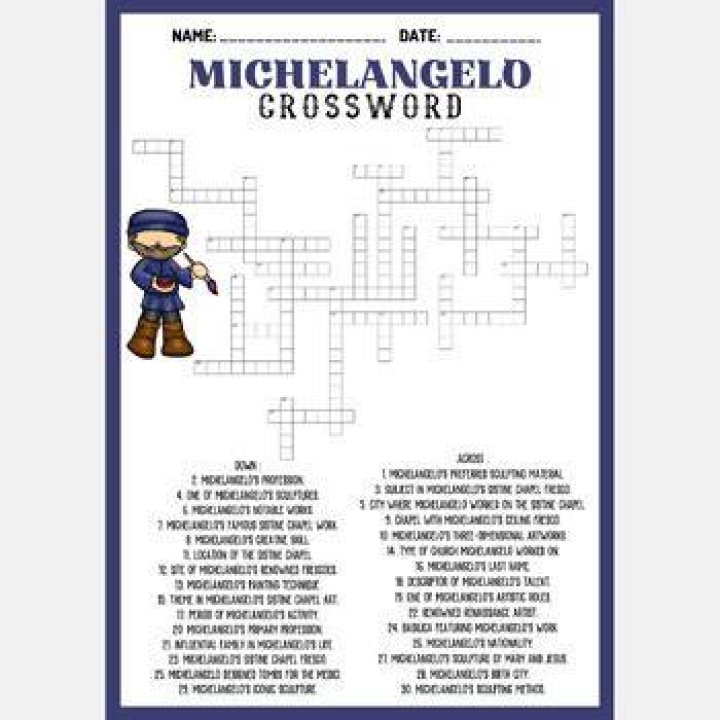 Planning one’s 24-hour itinerary? / An iconic Michelangelo, with “The” Crossword Clue