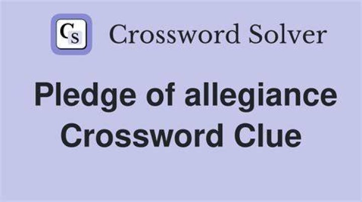 Pledge of allegiance, maybe Crossword Clue