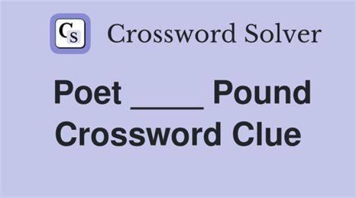 Poet Pound Crossword Clue