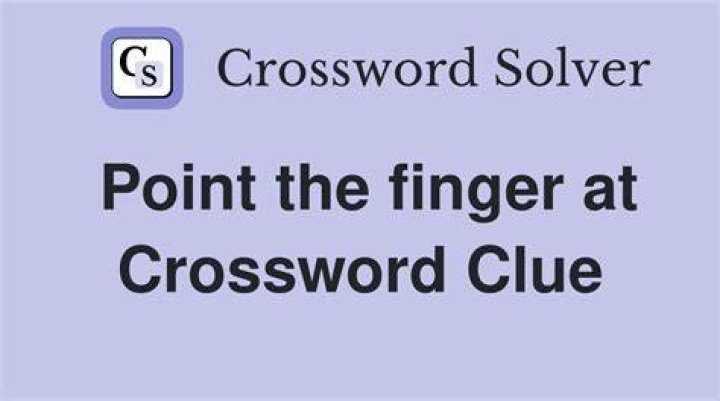 Point a finger at Crossword Clue