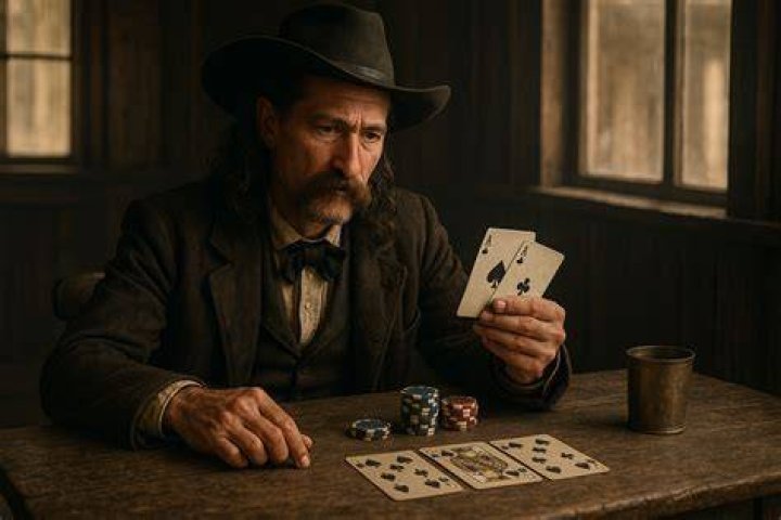 Poker player in the Old West after being caught with a card up his sleeve? Crossword Clue