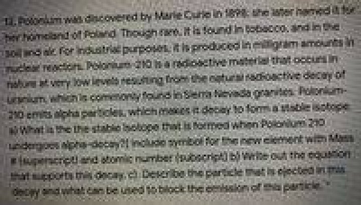 Polonium was named for her homeland, Poland, in 1898 Crossword Clue