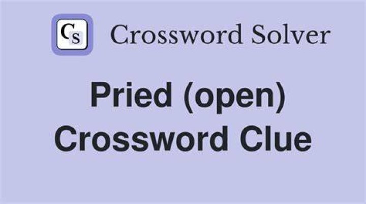 Pries open Crossword Clue