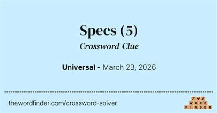 Provider of specs Crossword Clue