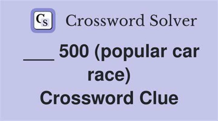Race car, e.g. Crossword Clue