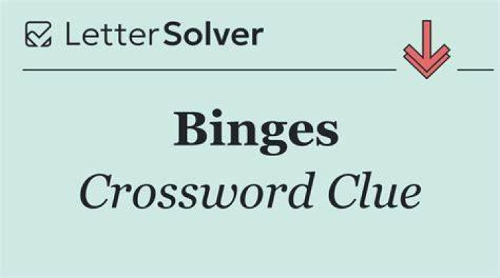 Really binges (on) Crossword Clue