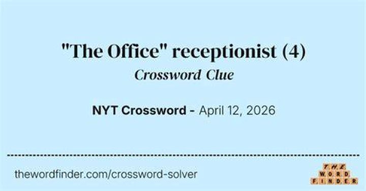 Receptionist on “The Office” Crossword Clue