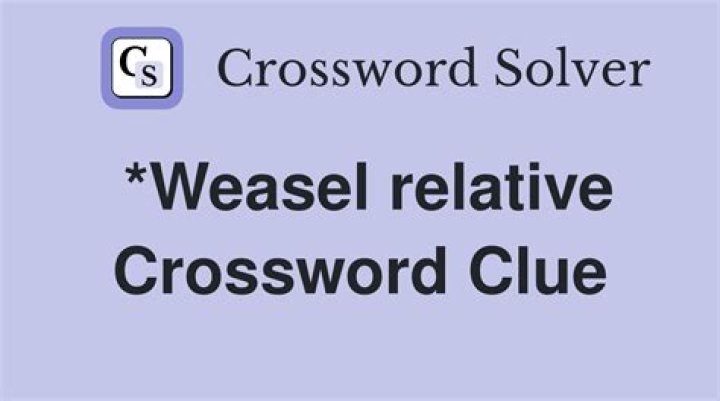 Relative of a weasel Crossword Clue