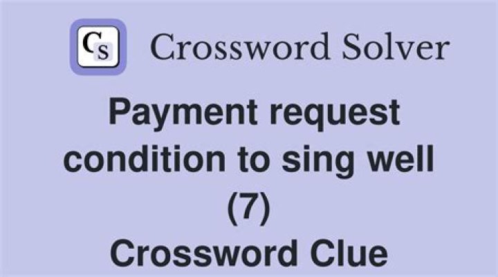 Request for payment Crossword Clue