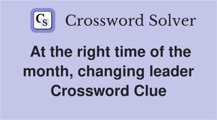 Right on time Crossword Clue