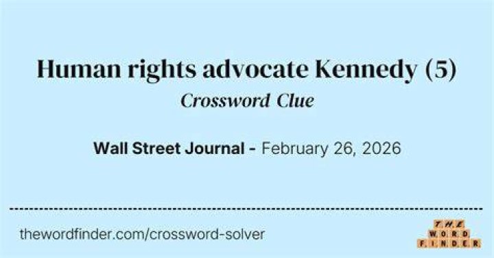 Rights advocate who campaigned for 53-Across Crossword Clue