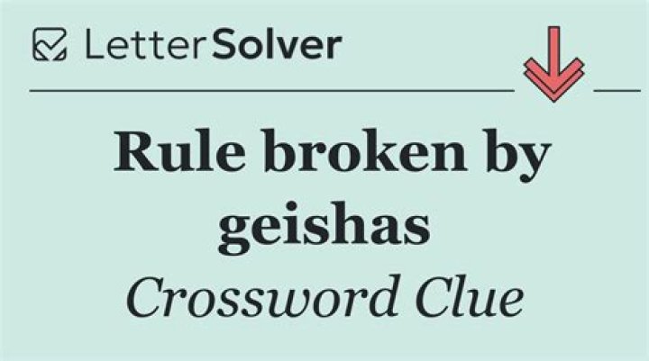 Rule that should be broken? Crossword Clue