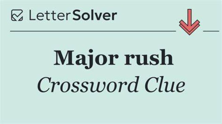Rush order Crossword Clue