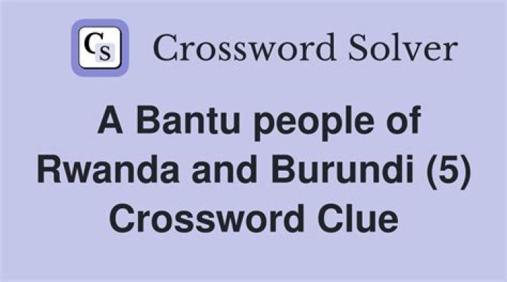 Rwanda minority Crossword Clue