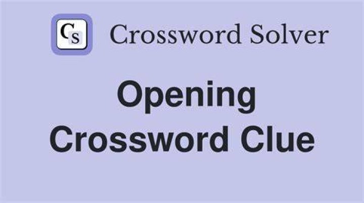 Schedule opening Crossword Clue
