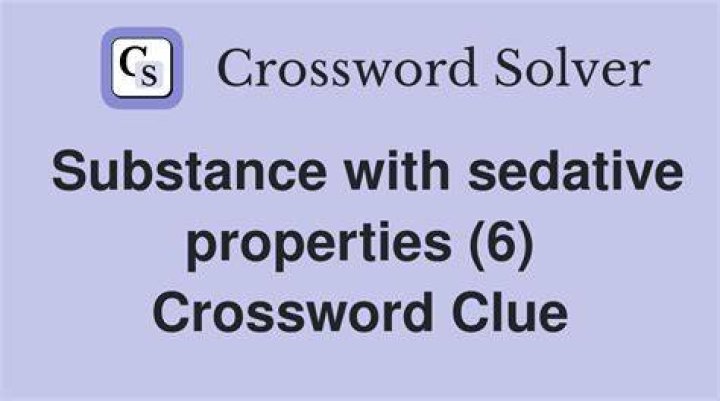 Sedative, for short Crossword Clue