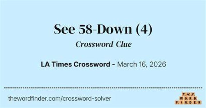 See 84-Down Crossword Clue