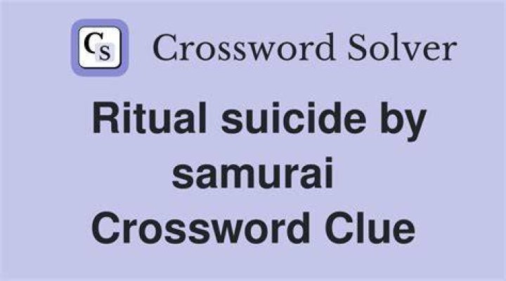 Self-inflicted ritual death of a samurai Crossword Clue