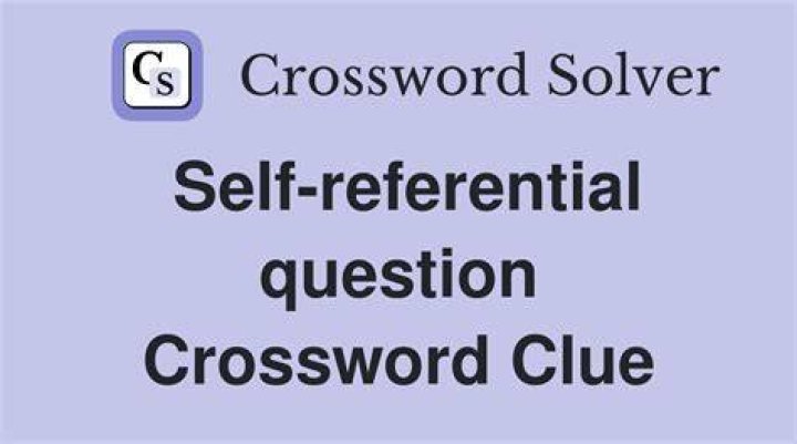 Self-referential, in modern lingo Crossword Clue