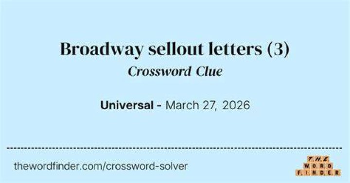 Sellout sign Crossword Clue